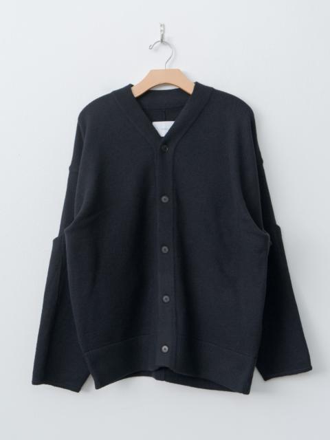 ssstein Extra Fine Wool Knit Tucked Cardigan Coatigan - Black
