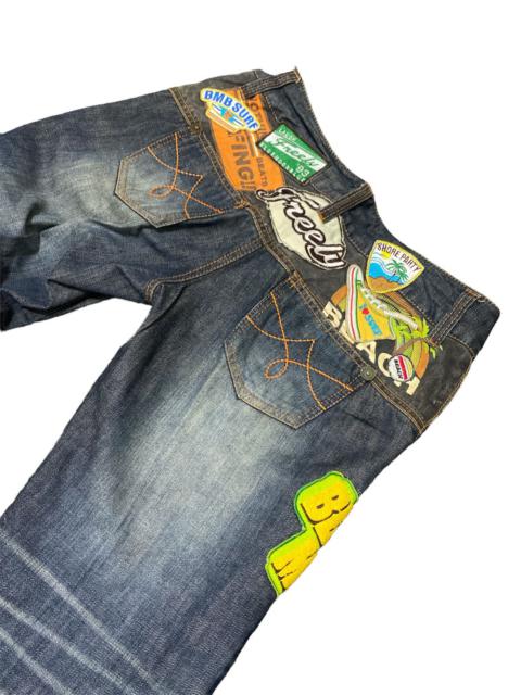 Other Designers If Six Was Nine - VINTAGE BLUE MOON BLUE SPELL OUT HICKORY DENIM JEANS