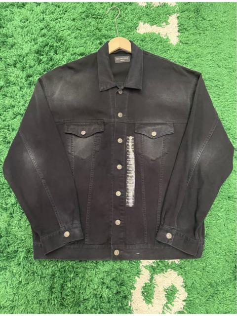 BALENCIAGA Balenciaga Loose Fit Washed Pocketed Denim Jacket