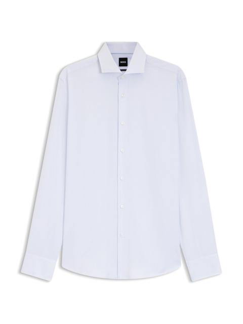 BOSS REGULAR-FIT SHIRT IN STRUCTURED ITALIAN-MADE COTTON