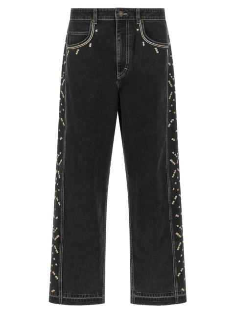 Isabel Marant Marant Men 'Jorian' Jeans With Embroideries