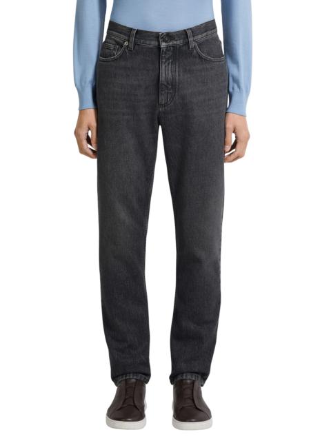 ZEGNA ZEGNA Roccia City Fit Jeans in Dark Grey at Nordstrom