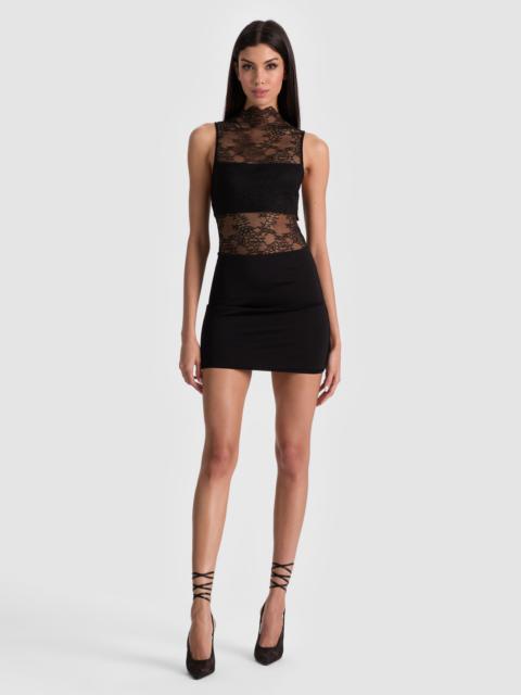 Alice + Olivia NICHOL LACE MINI DRESS