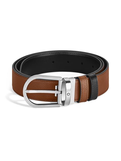 Montblanc HORSESHOE 35 MM REVERSIBLE BELT IN SARTORIAL LEATHER