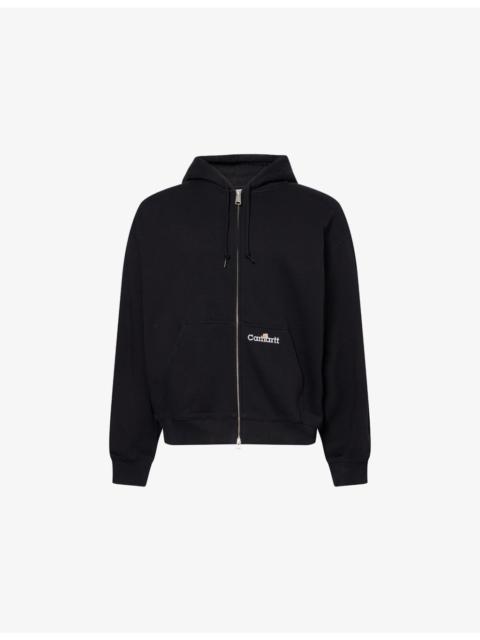 Carhartt Relaxed-Fit Embroidered-Logo Cotton Hoodie