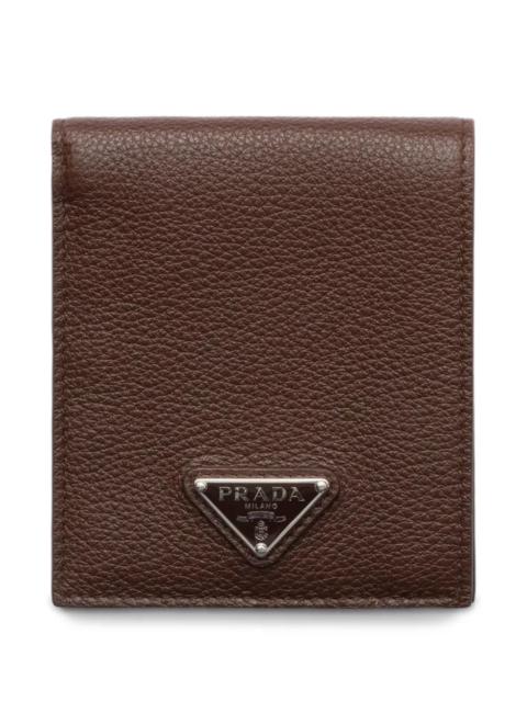 Prada Prada Men Grained Leather Bi-Fold Wallet
