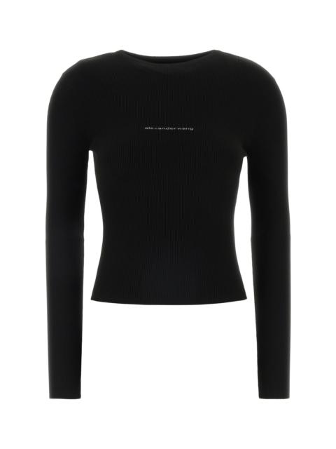 Alexander Wang Black stretch nylon t-shirt