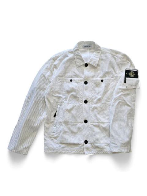 Stone Island Compass Patch Shirt/Jacket - Corduroy - White size Large $960