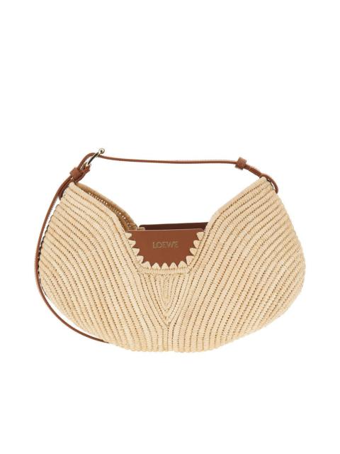 Loewe Loewe Raffia and Leather Medium Swing Bag Brown