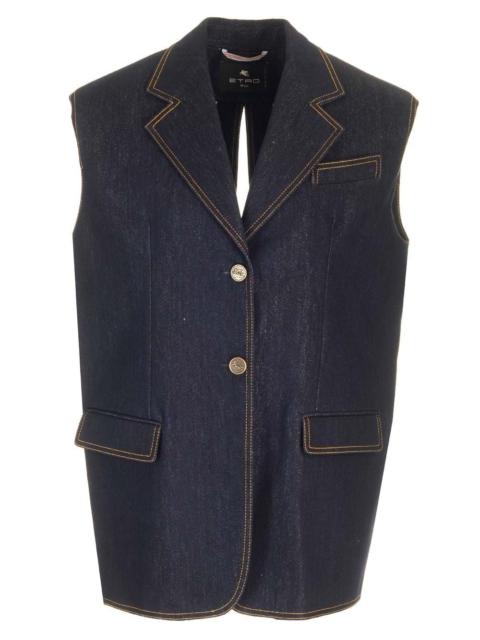 Etro Etro Women Denim Waistcoat