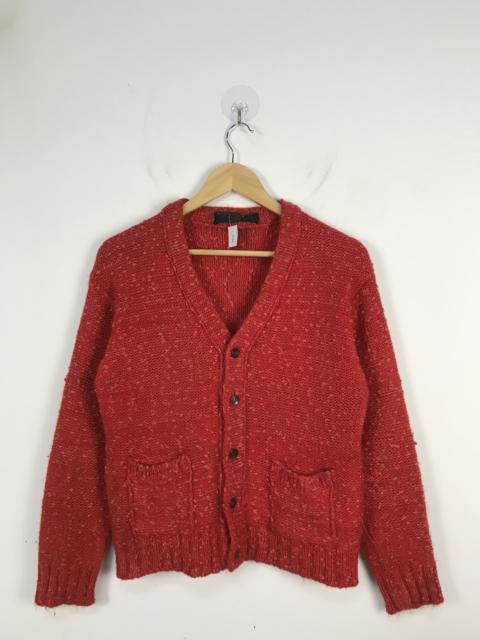 Other Designers Japanese Brand - Life Red Small Polkadot Crochet Knit Cardigan #2909
