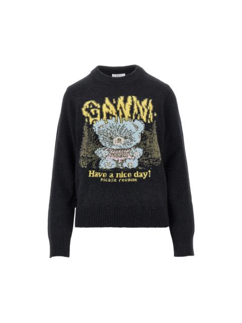 GANNI Ganni Women 'Forest Teddy' Wool-Blend Sweater