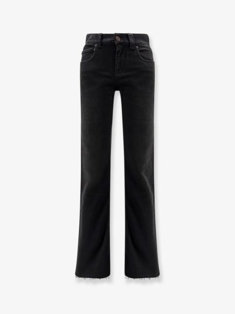 Balenciaga Denim Trousers With Frayed Edges