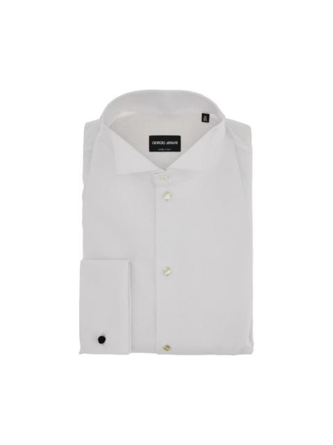 GIORGIO ARMANI COTTON TUXEDO SHIRT