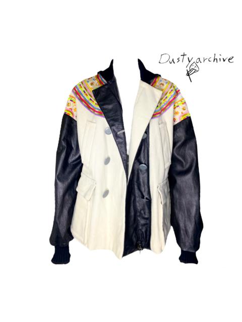 Jean Paul Gaultier Jean paul Gaultier fall 2010 floral crochet wool leather jacket