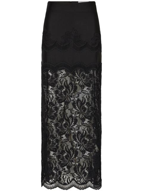 rabanne Rabanne Lace Maxi Skirt