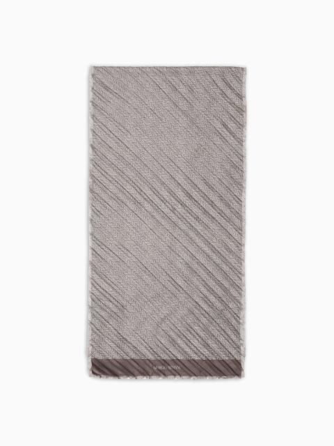 GIORGIO ARMANI PLEATED SILK SCARF