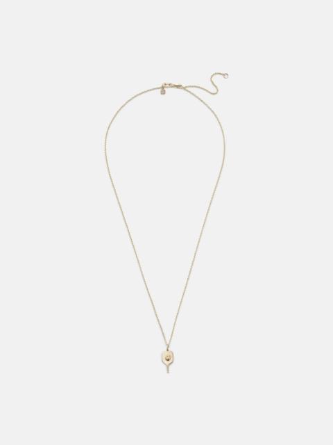 SYDNEY EVAN Pickleball 14kt gold pendant necklace with diamonds