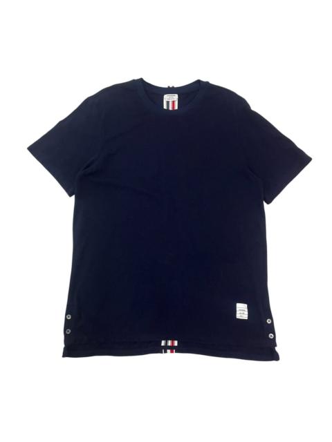 Thom Browne Thom Browne Navy Tee Grosgrain Back Stripe