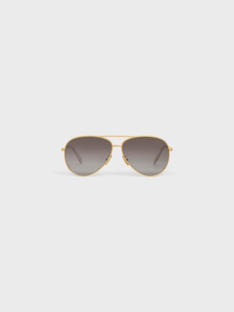 CELINE METAL FRAME 01 SUNGLASSES IN METAL WITH POLARIZED LENSES