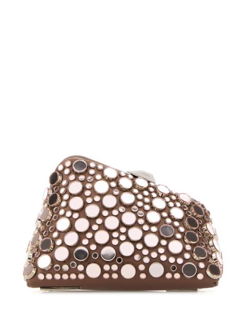 THE ATTICO Embellished leather Midnight clutch