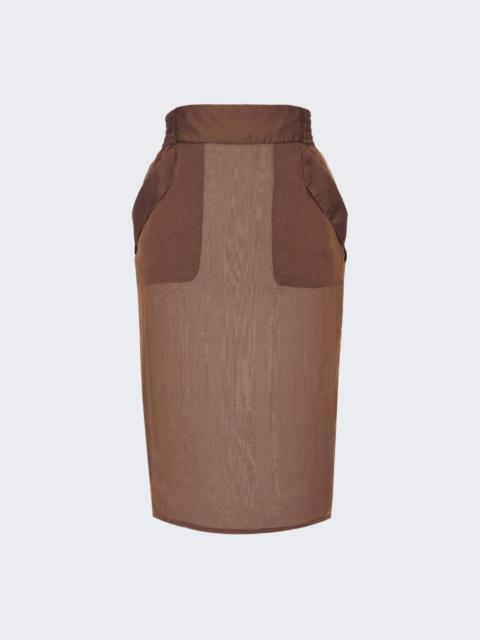 SAINT LAURENT Pencil Skirt Marron