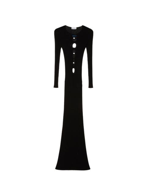 cut-out knitted dress