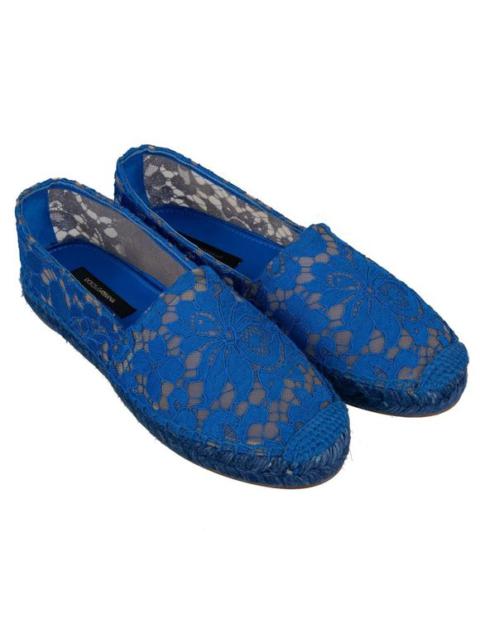 Dolce & Gabbana Light Lace Espadrilles Shoes Blue 35 US 5 UK 2 08237