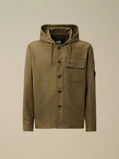 C.P. Company Felt Hooded Button Overshirt