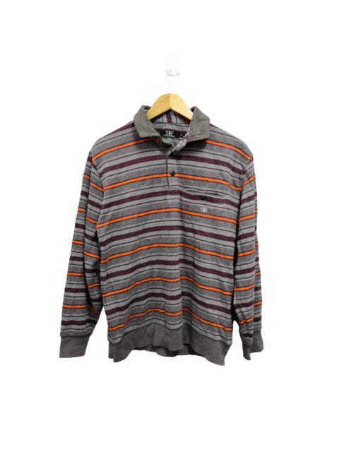 Other Designers Playboy VIP Stripes Long Sleeve Polo Shirt Mens