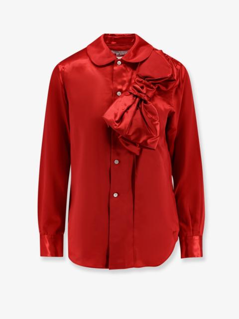 Comme des Garçons PLAY Comme Des Garçons Play Satin Shirt With Maxi Bow