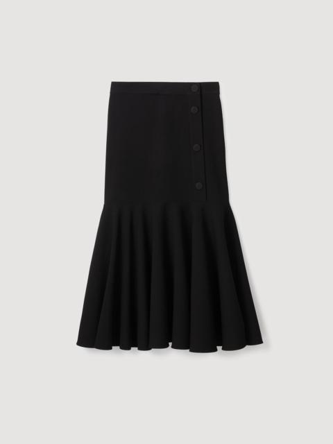 Sandro MIDI RUFFLED SKIRT