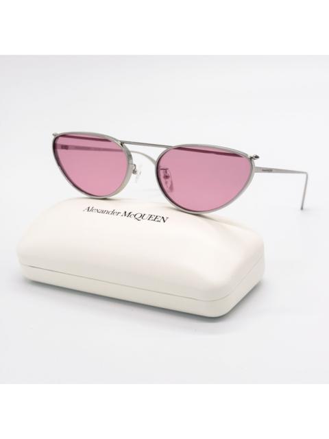 Alexander McQueen NEW ALEXANDER MCQUEEN AM0424S 003 SILVER WOMAN SUNGLASSES
