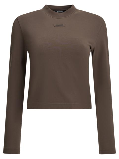 JACQUEMUS Jacquemus Gros Grain Crew-neck T-shirt Brown