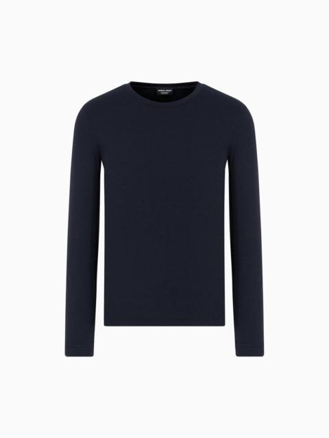 GIORGIO ARMANI Pure cashmere interlock crew-neck jumper