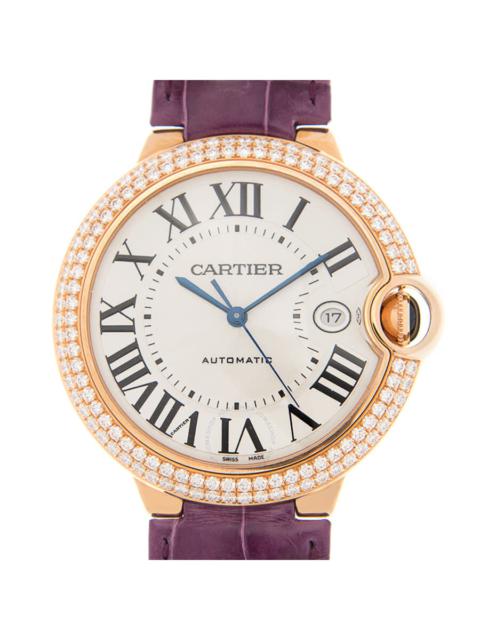 Cartier Cartier Ballon Bleu Silver Dial 18kt Rose Gold Diamond Bezel Automatic Men's Watch WE900851