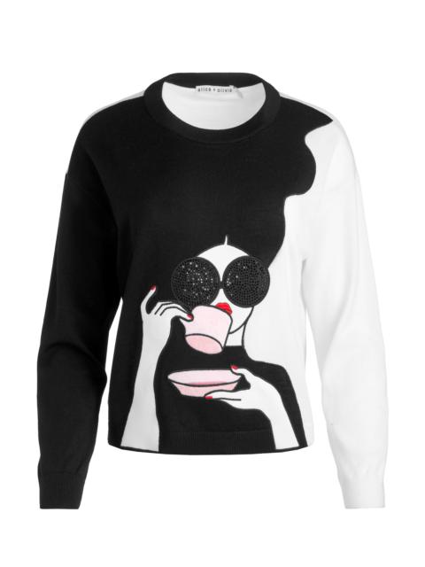 Alice + Olivia GLEESON STACEFACE PULLOVER