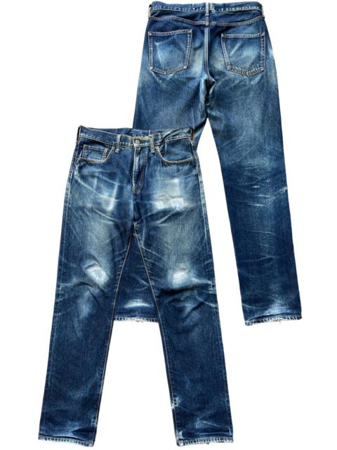 Vintage Japanese Uniqlo Distressed Denim Jeans 32x32