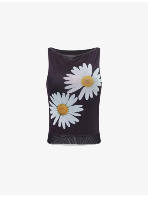 House of Sunny Daisy Multi-Layer Mesh Top