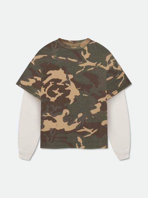 Rhude CAMO DOUBLE-LAYERED TEE