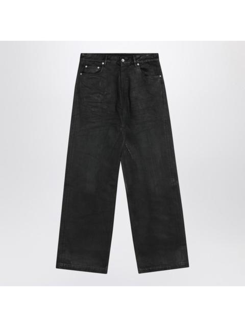 Rick Owens DRKSHDW Drkshdw Wide-Leg Black Waxed Denim Jeans Men