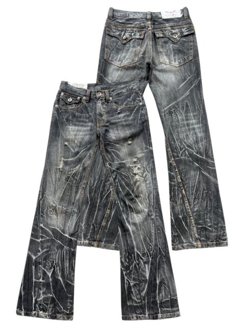 Other Designers Japanese Brand - Antful Japan Distressed Black Flare Bootcut Denim Jeans 30