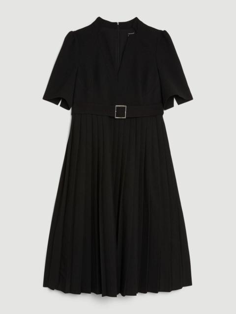 KAREN MILLEN Plus Size Structured Crepe Forever Pleat Dress