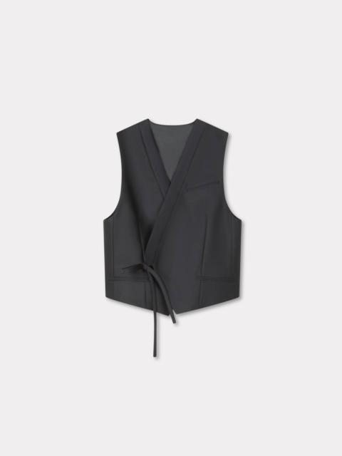 KENZO Kimono vest in virgin wool and silk