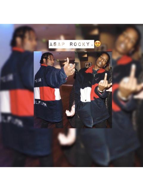 Other Designers Tommy Hilfiger - Big Logo Tommy Hilfiger Nylon Button Jacket Style