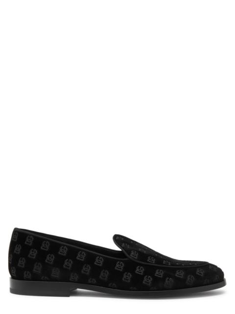 Dolce & Gabbana Logo-monogrammed Velvet Loafers