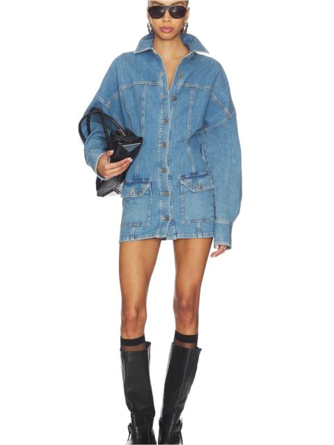 THE ATTICO Denim Shirt Mini Dress