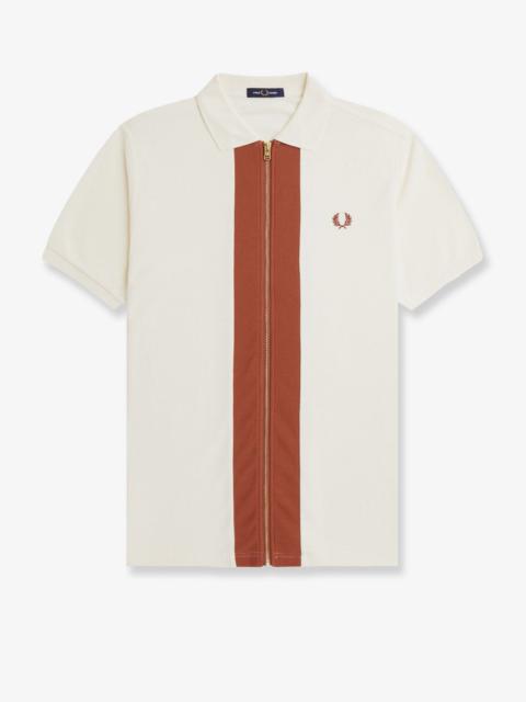 Fred Perry Cotton Polo Shirt With Zip