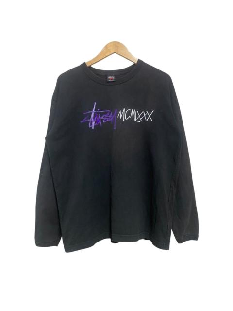 Stüssy Vintage Stussy MCMLXXX Sunfaded Longsleeve Shirt Oversized