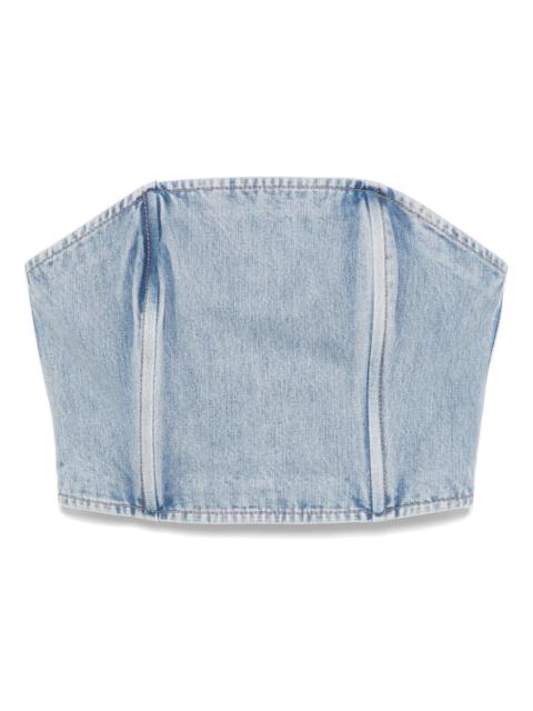 WARDROBE.NYC strapless denim top